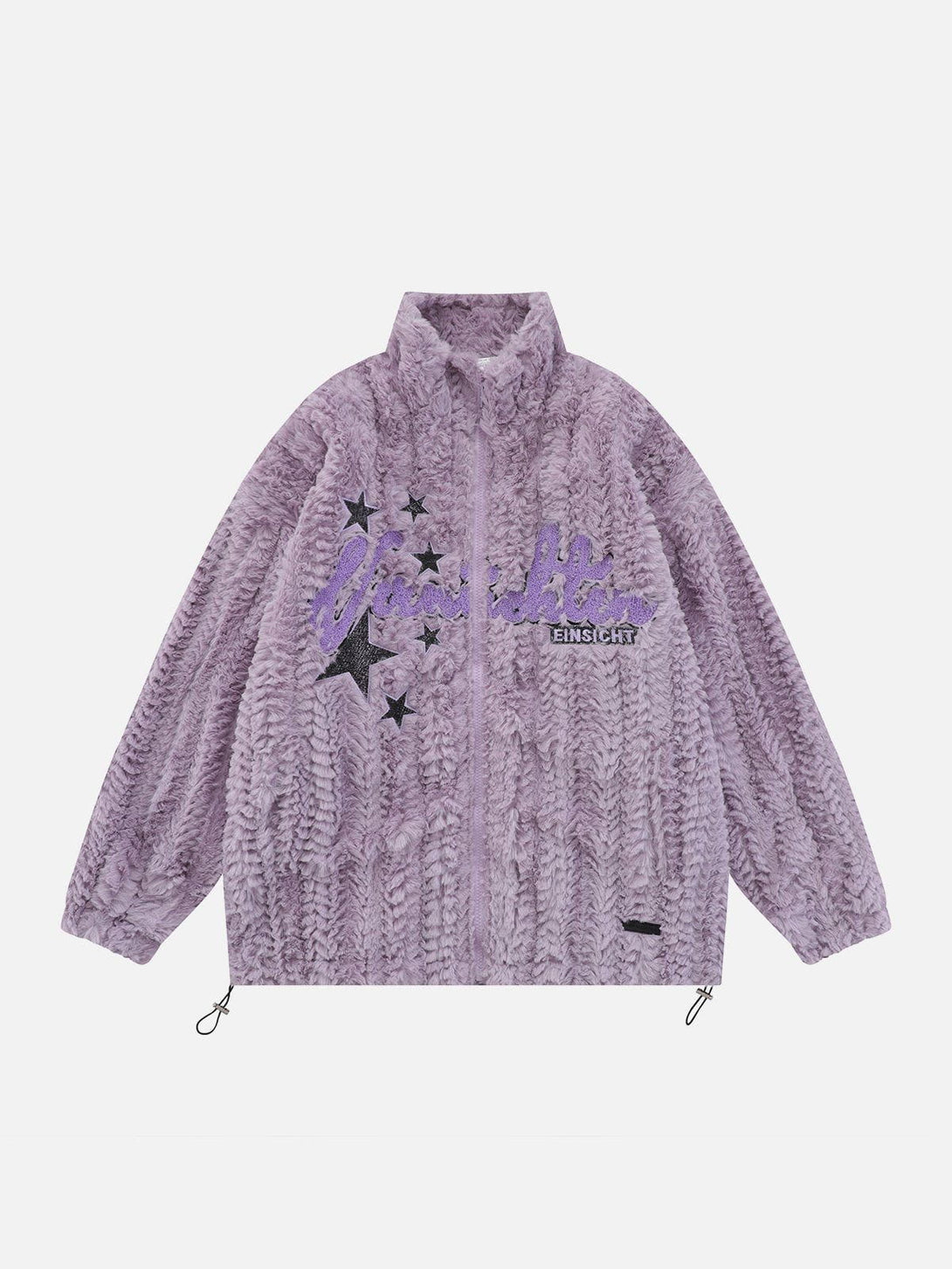 AlanBalen® - Solid Star Embroidered Sherpa Coat AlanBalen