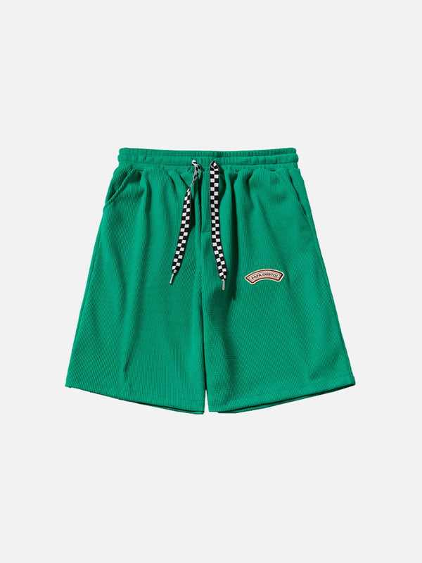 AlanBalen® - Solid Waffle Pattern Shorts AlanBalen