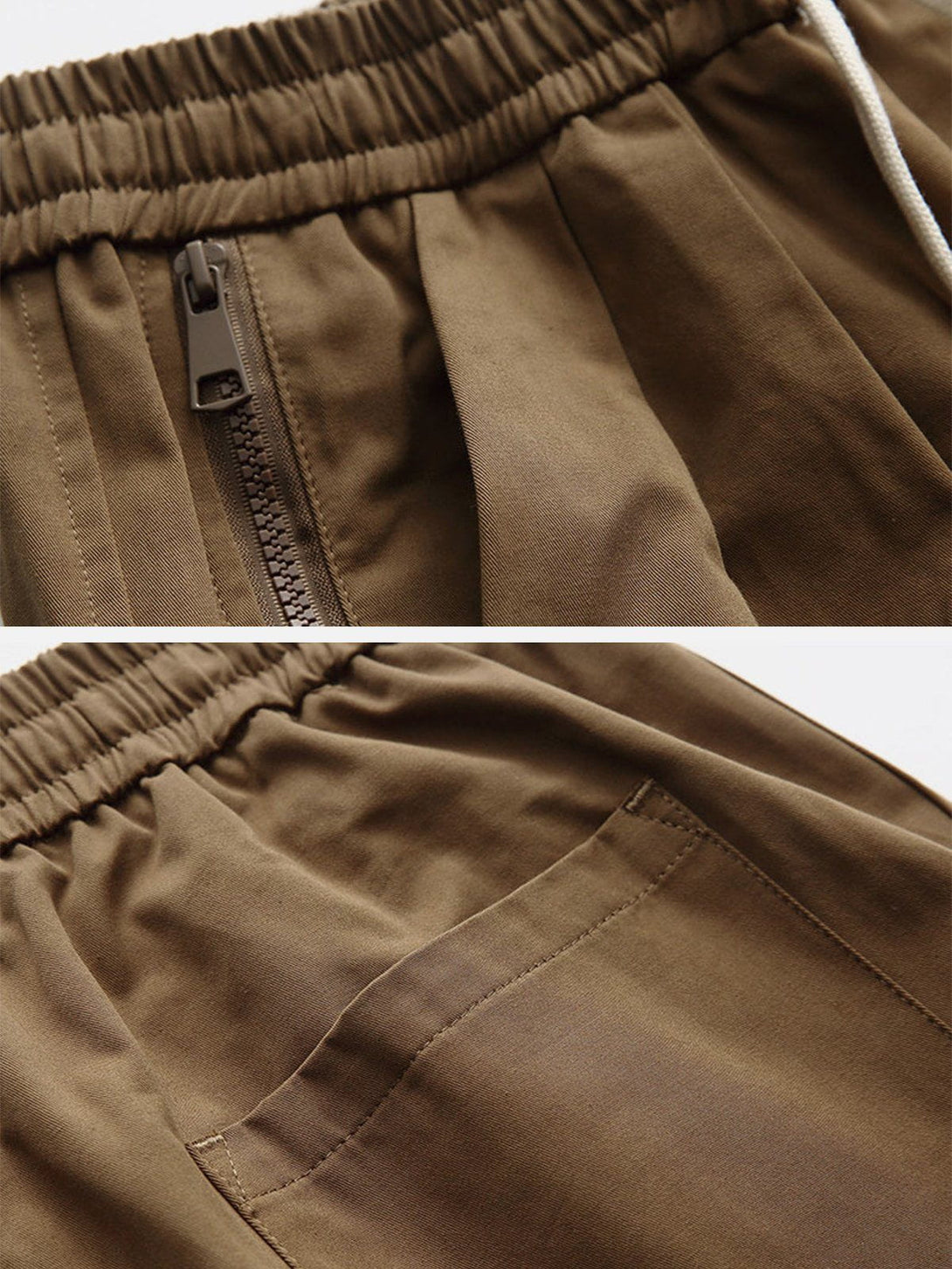 AlanBalen® - Solid Zip Up Pocket Shorts AlanBalen