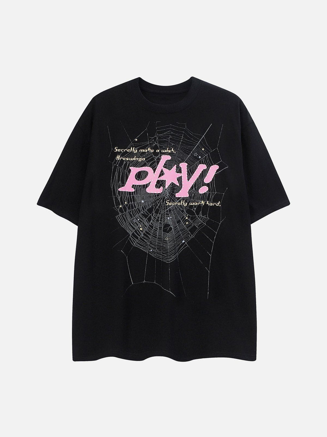 AlanBalen® - Spider Web Letter Print Tee AlanBalen