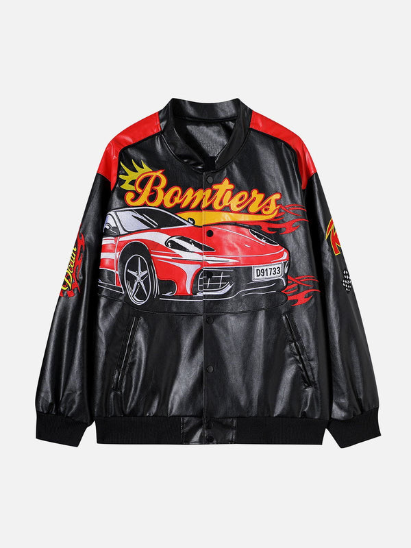 AlanBalen® - Spliced Racing PU Jacket AlanBalen