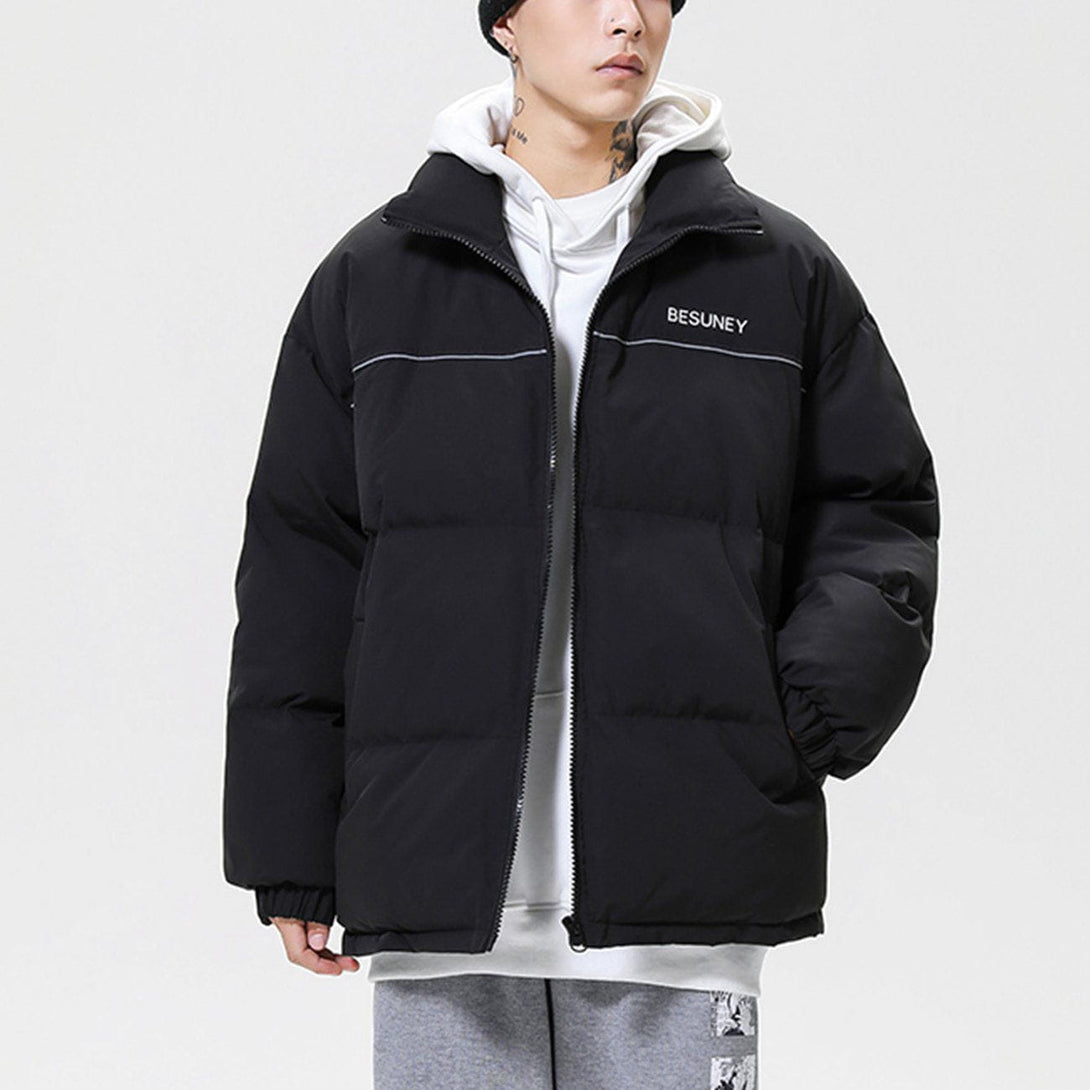 AlanBalen® - Spliced Reflective Strip Winter Coat AlanBalen