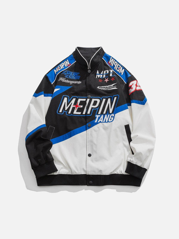 AlanBalen® - Splicing "MEIPIN" Embroidery Print Jacket AlanBalen