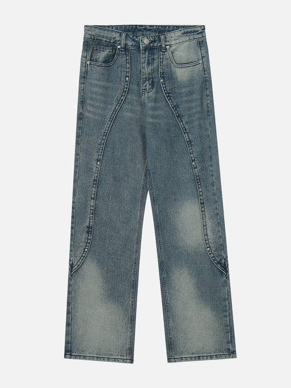 AlanBalen® - Splicing Washed Jeans AlanBalen