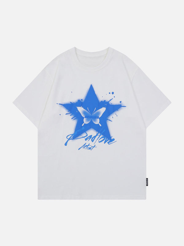 AlanBalen® - Star Butterfly Print Tee AlanBalen