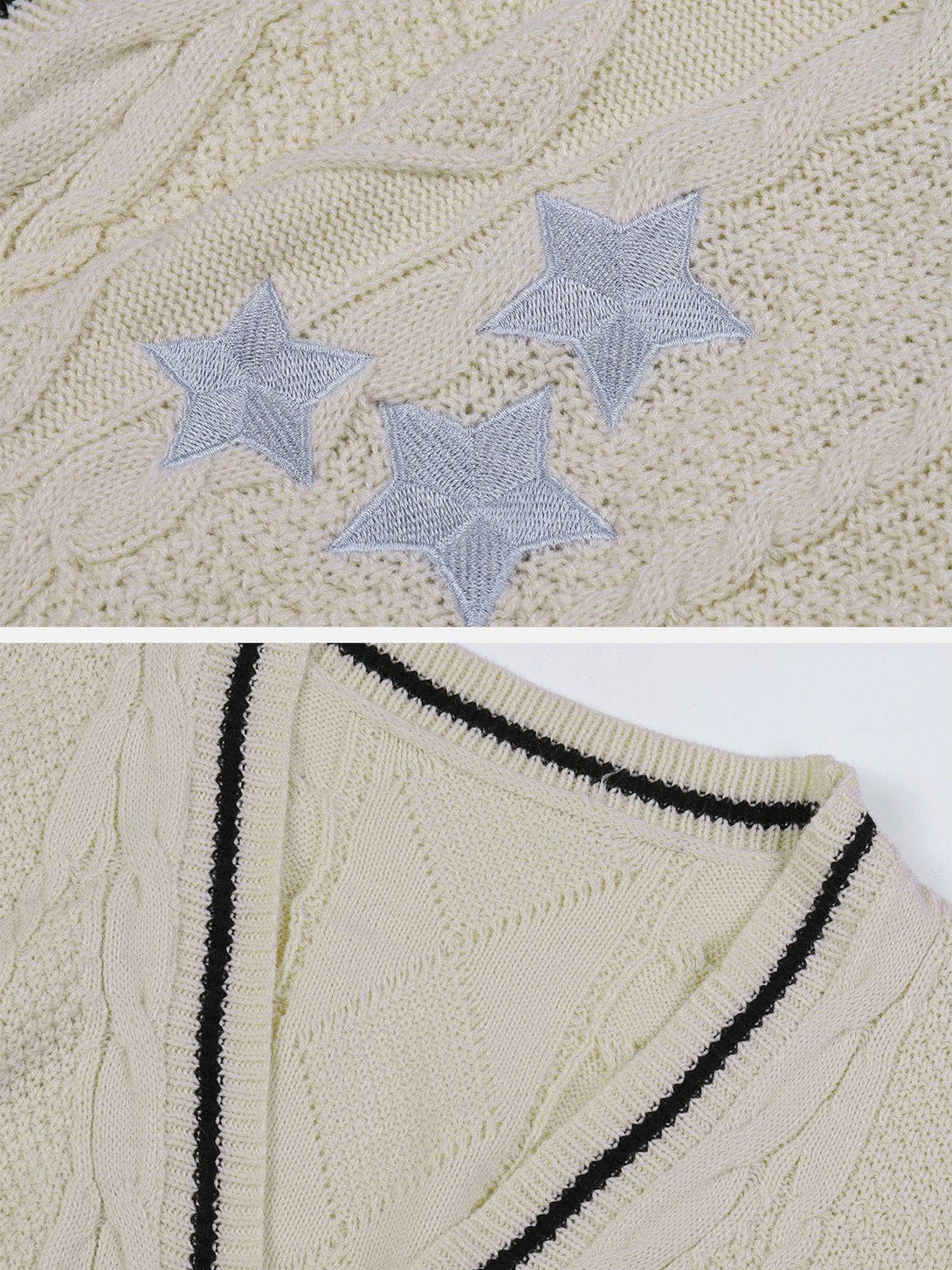 AlanBalen® - Star Embroidered Cardigan AlanBalen