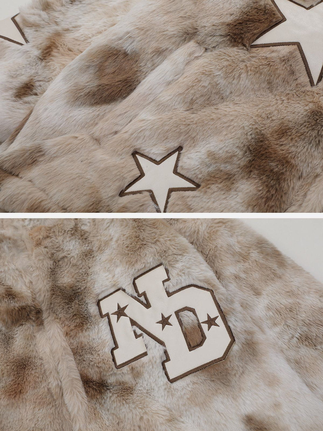 AlanBalen® - Star Embroidered Plush Winter Coat AlanBalen