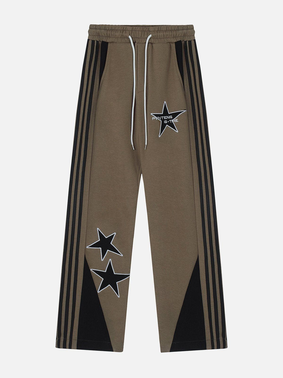 AlanBalen® - Star Embroidered Side Stripe Sweatpants AlanBalen