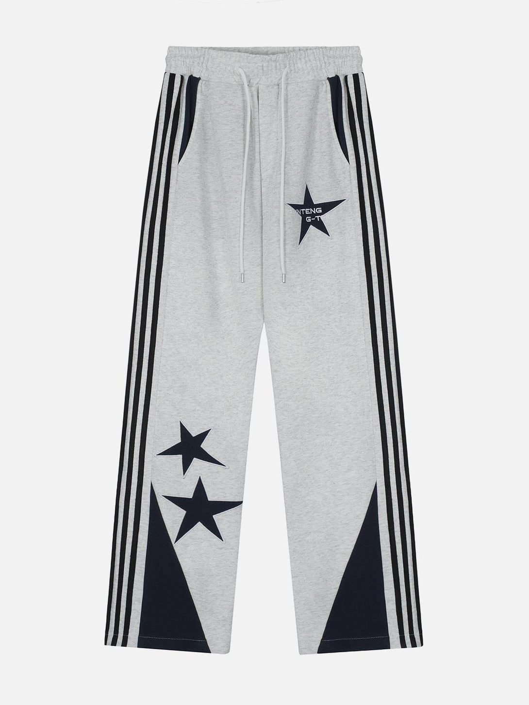 AlanBalen® - Star Embroidered Side Stripe Sweatpants AlanBalen