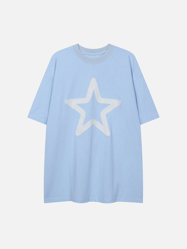 AlanBalen® - Star Embroidery Cotton Tee AlanBalen