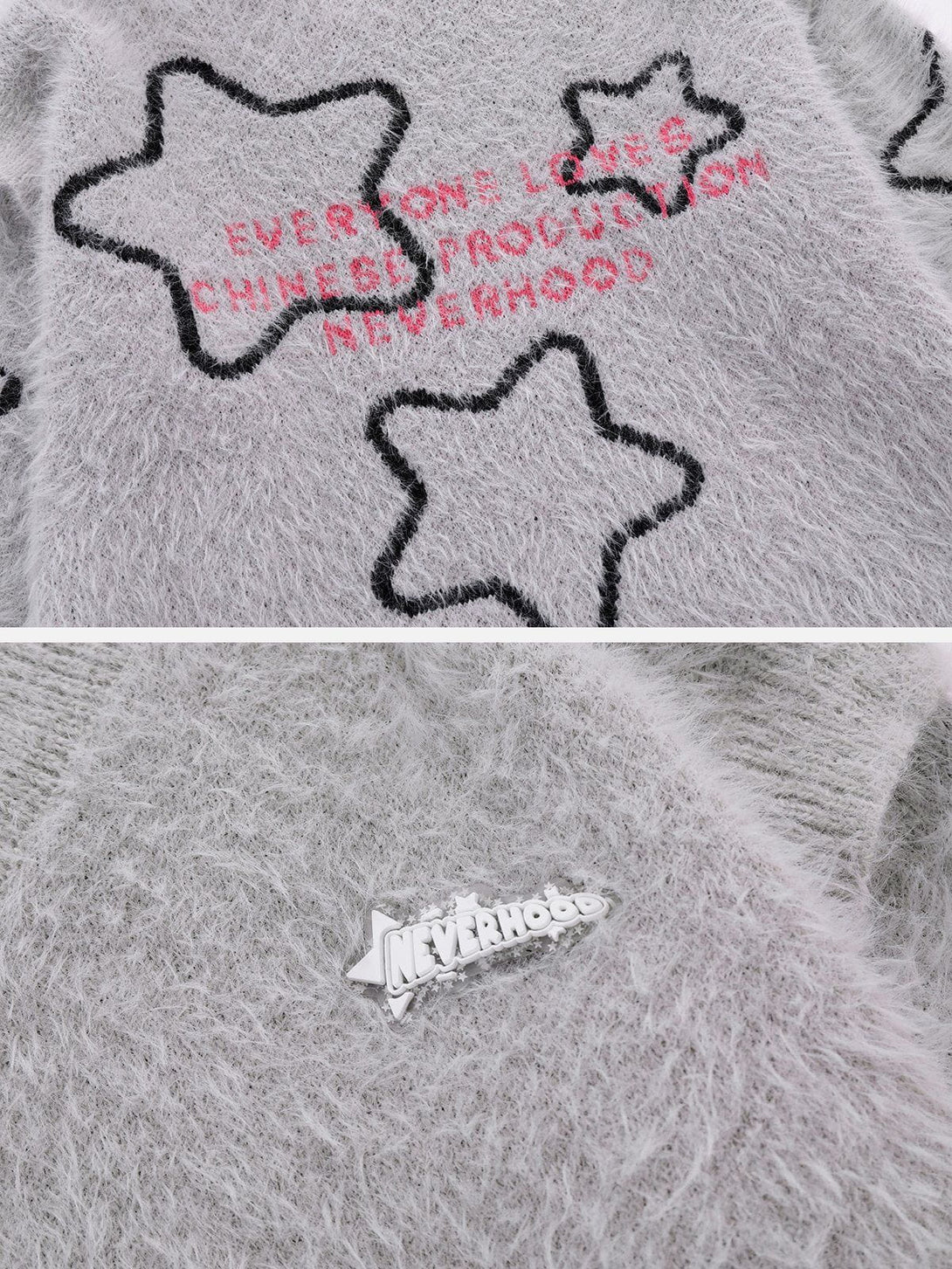 AlanBalen® - Star Embroidery Patchwork Sweater AlanBalen