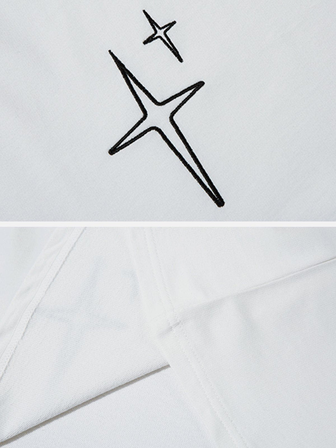 AlanBalen® - Star Embroidery Print Tee AlanBalen