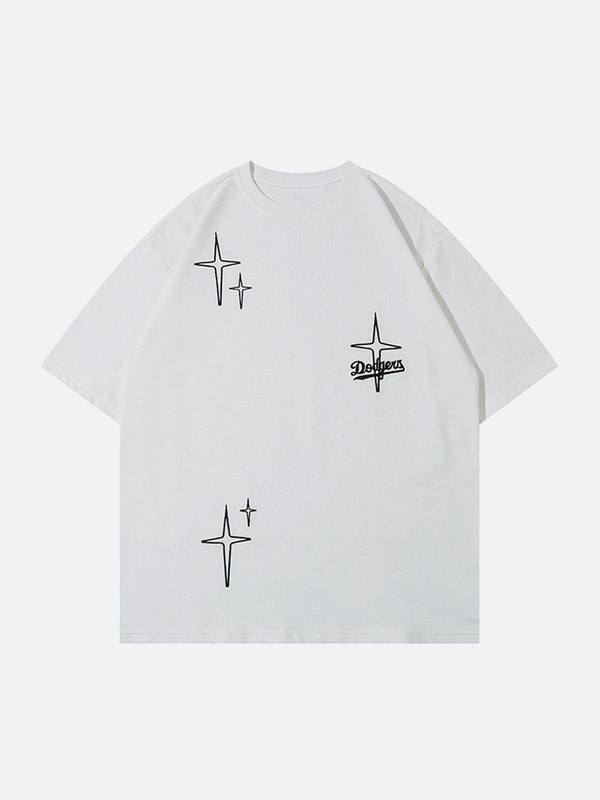 AlanBalen® - Star Embroidery Print Tee AlanBalen