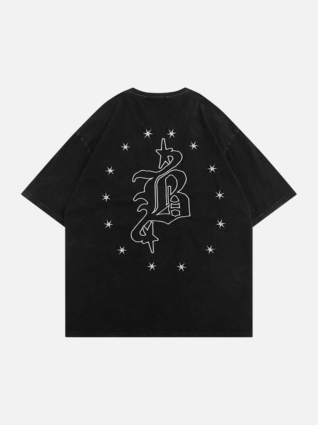 AlanBalen® - Star Gothic Letter Washed Tee AlanBalen