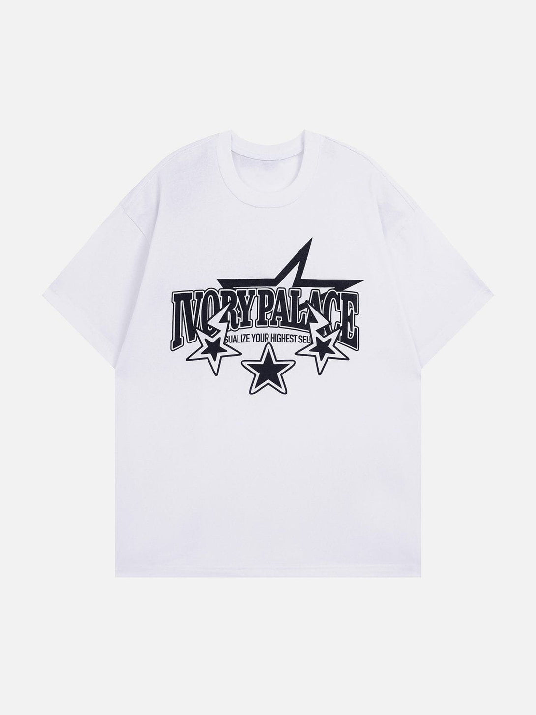 AlanBalen® - Star Letter Print Solid Tee AlanBalen