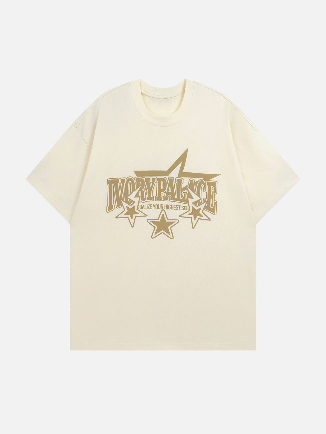 AlanBalen® - Star Letter Print Solid Tee AlanBalen