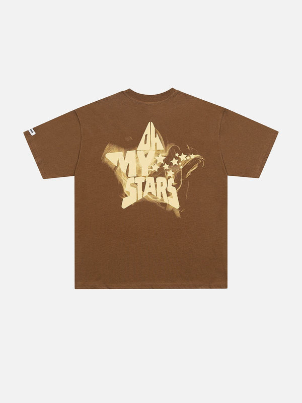 AlanBalen® - Star Letter Print Tee AlanBalen