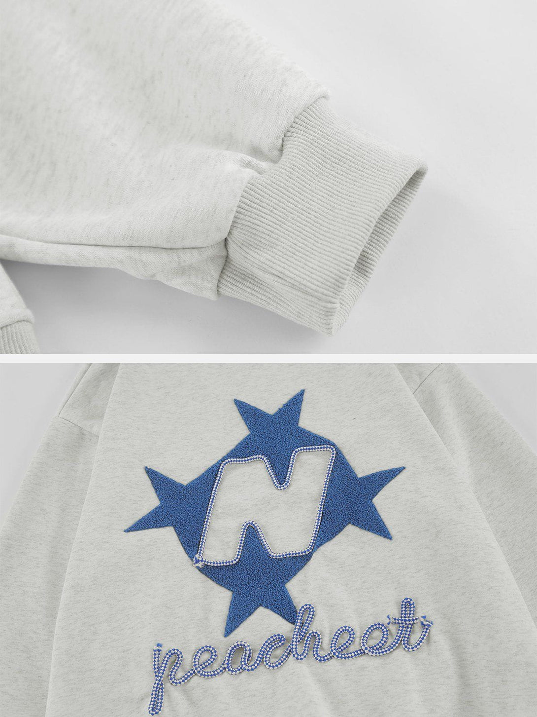 AlanBalen® - Star Terry Embroidered Sweatshirt AlanBalen