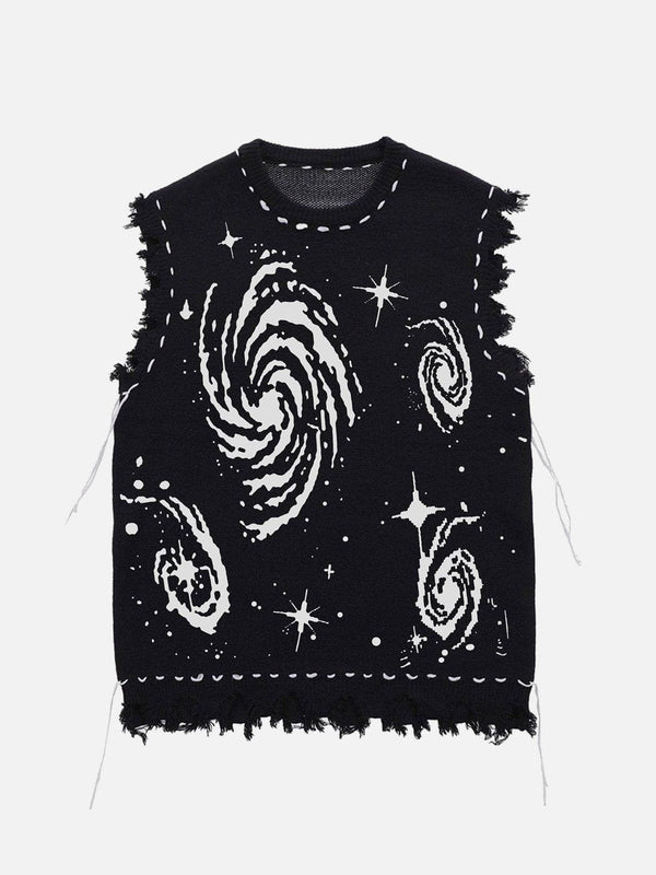 AlanBalen® - Starry Night Swirl Graphic Sweater Vest AlanBalen