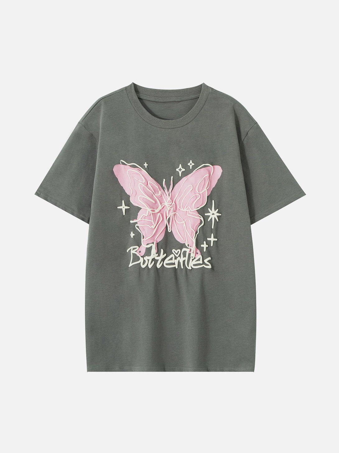 AlanBalen® - Stereoscopic Butterfly Print Tee AlanBalen