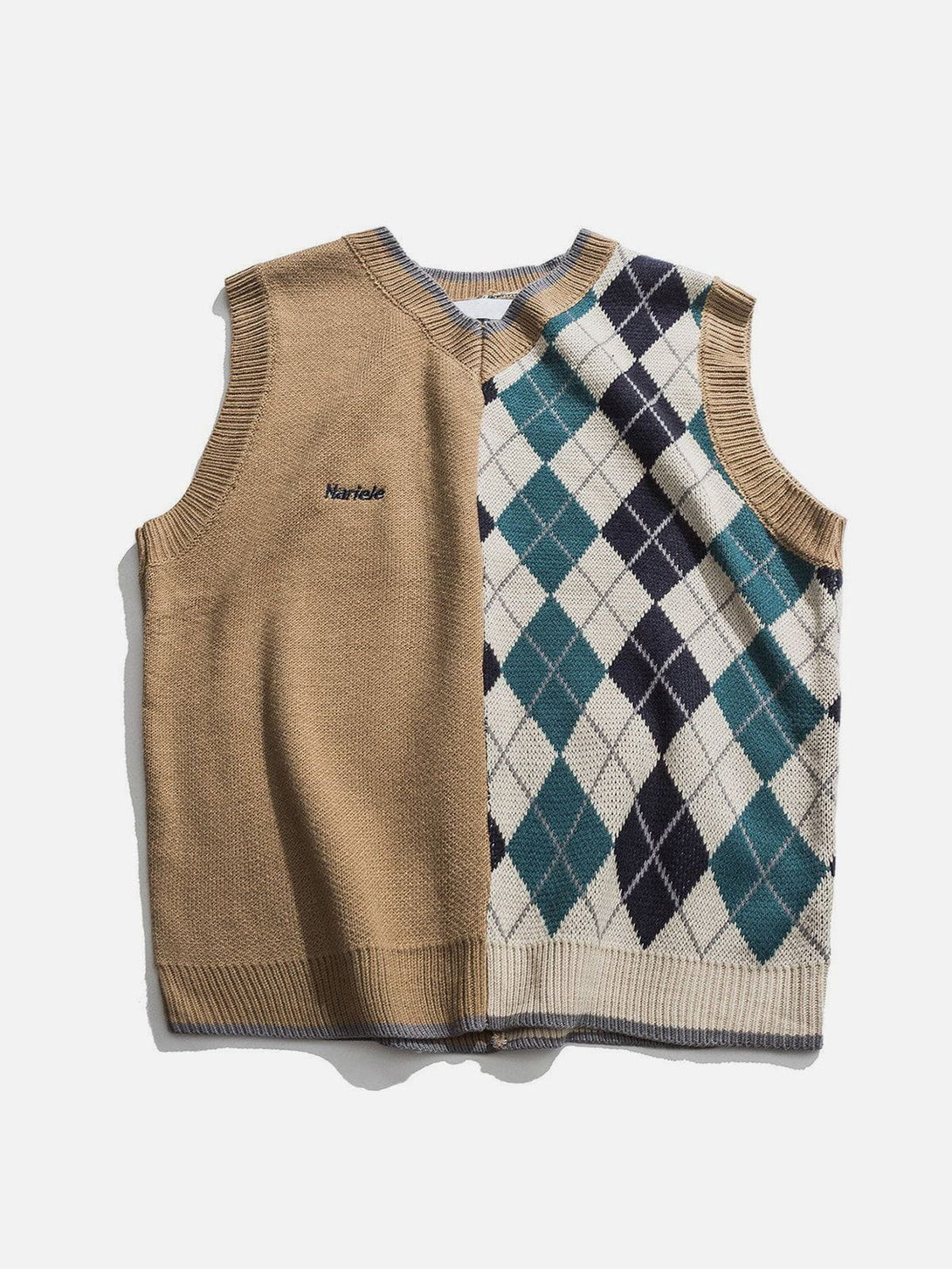 AlanBalen® - Stitching Diamond Pattern Sweater Vest AlanBalen