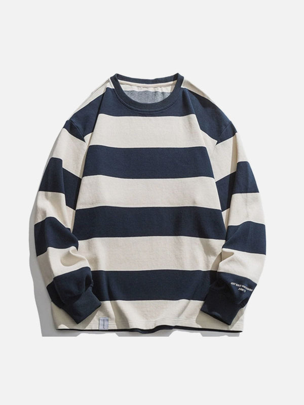 AlanBalen® - Stripe Color Matching Sweatshirt AlanBalen