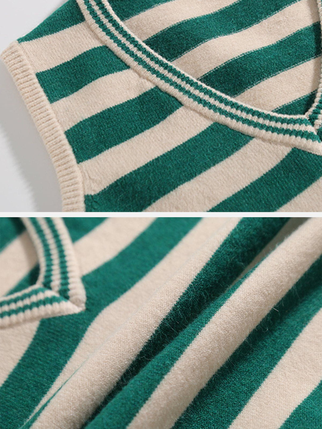 AlanBalen® - Striped Color Blocking Sweater Vest AlanBalen