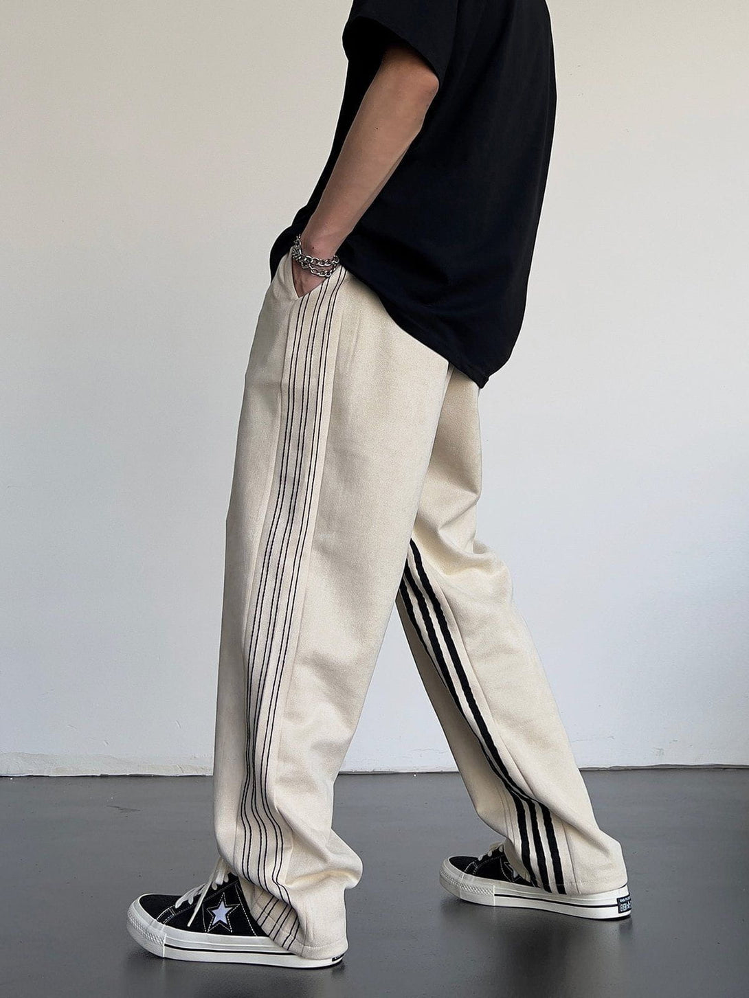 AlanBalen® - Striped High Waist Sweatpants AlanBalen