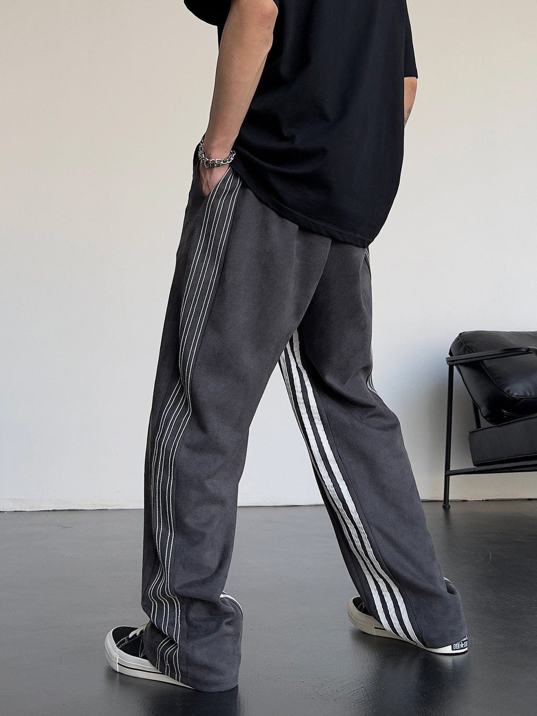 AlanBalen® - Striped High Waist Sweatpants AlanBalen