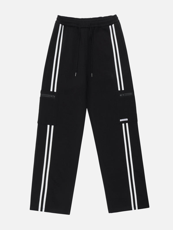 AlanBalen® - Striped Side Pockets Sweatpants AlanBalen