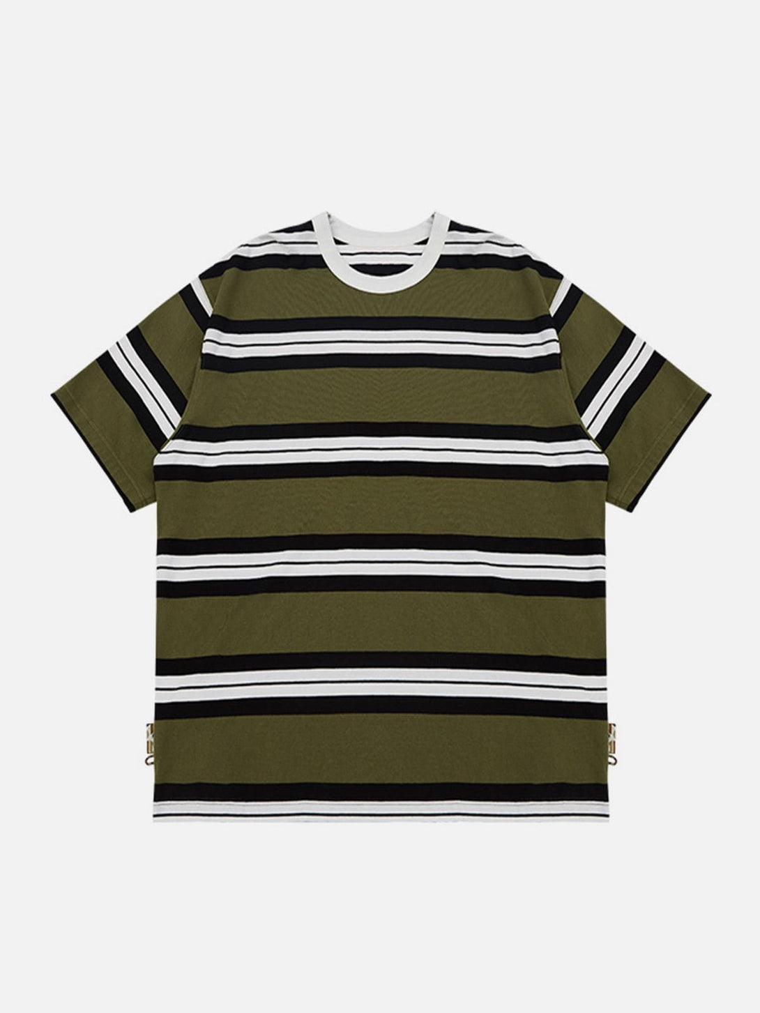 AlanBalen® - Stripes Print Cotton Tee AlanBalen