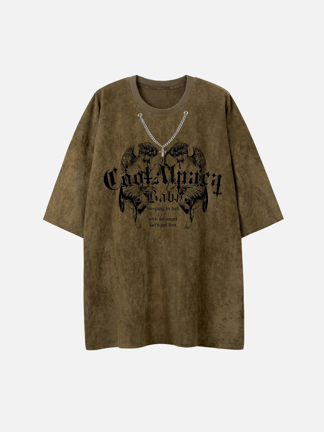 AlanBalen® - Suede Angel Print Tee AlanBalen