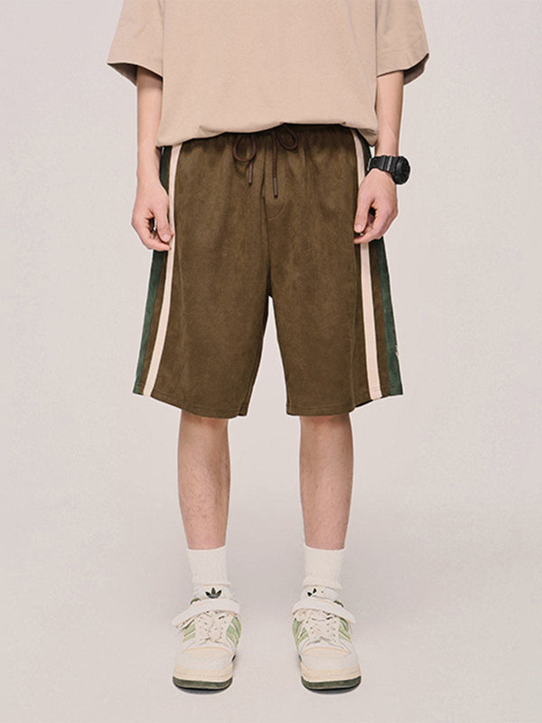 AlanBalen® - Suede Side Stripes Shorts AlanBalen