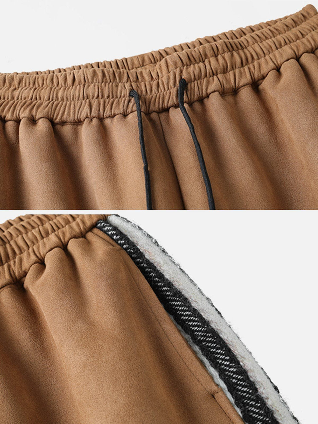 AlanBalen® - Suede Wool Knit Patchwork Pants AlanBalen