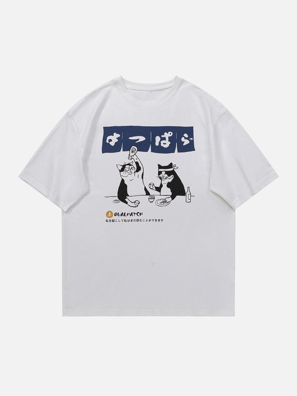 AlanBalen® - The Cat After Work Print Tee AlanBalen