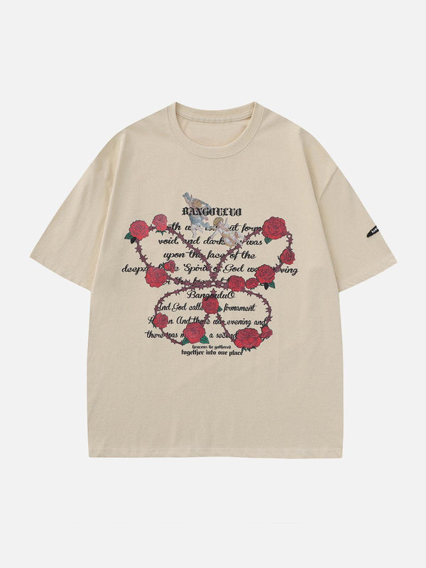 AlanBalen® - Thorn Rose Letter Print Tee AlanBalen