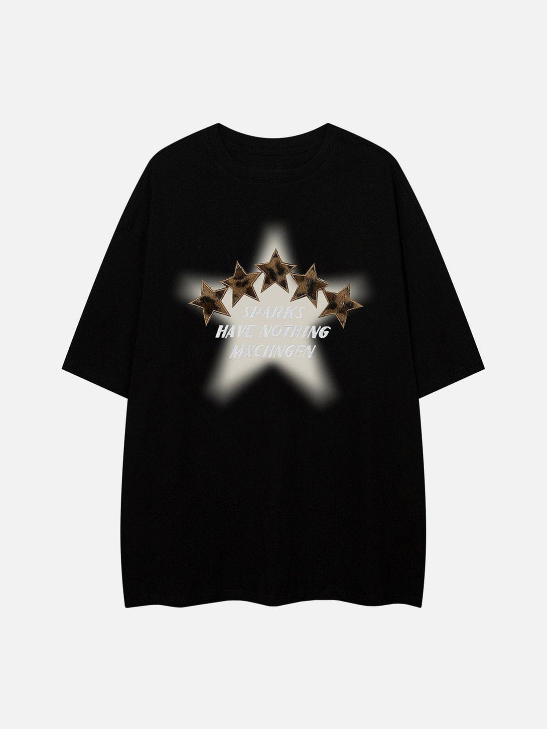 AlanBalen® - Three-dimensional Embroidery Star Print Tee AlanBalen