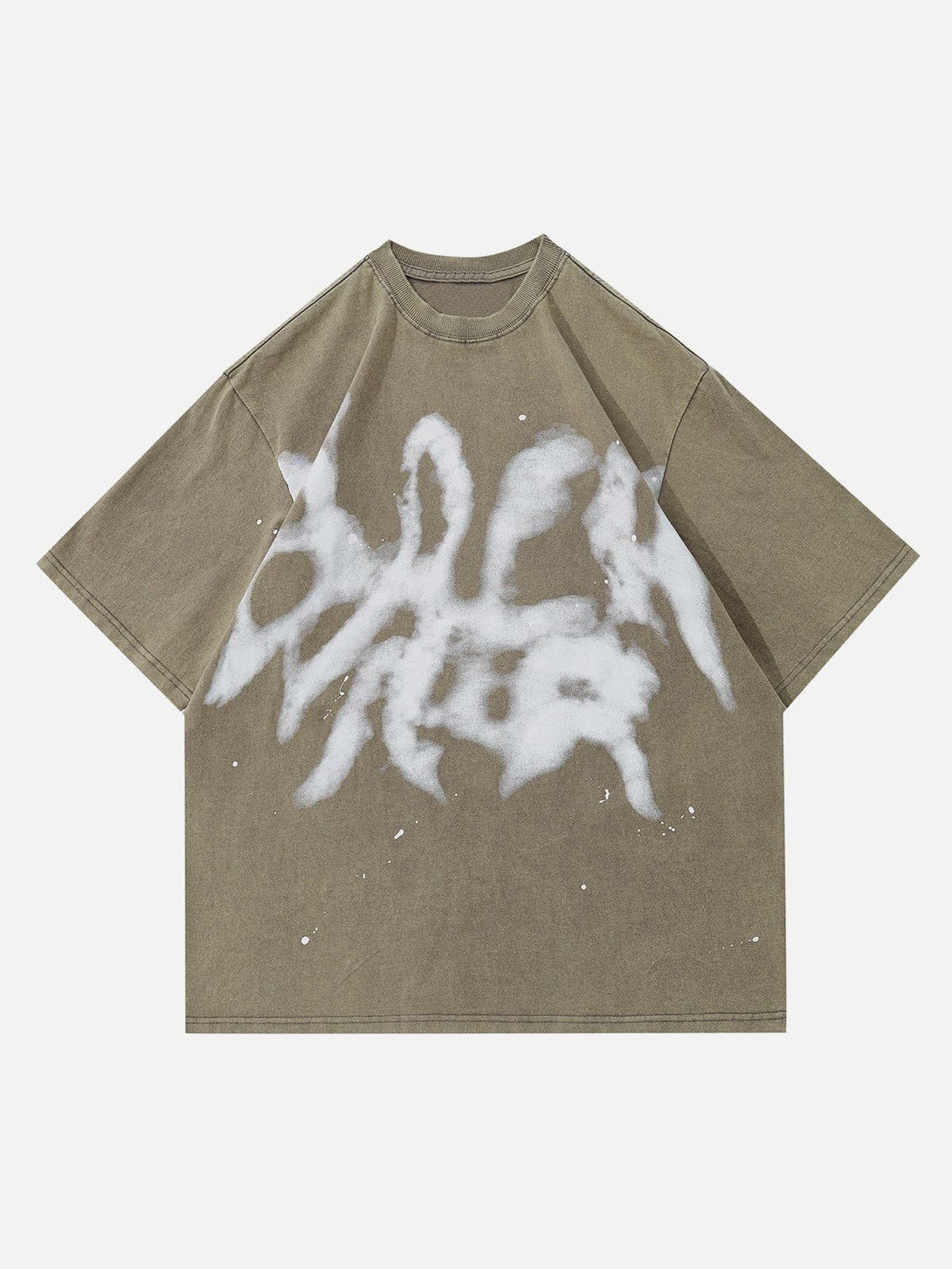 AlanBalen® - Tie-dye Graffiti Print Tee AlanBalen