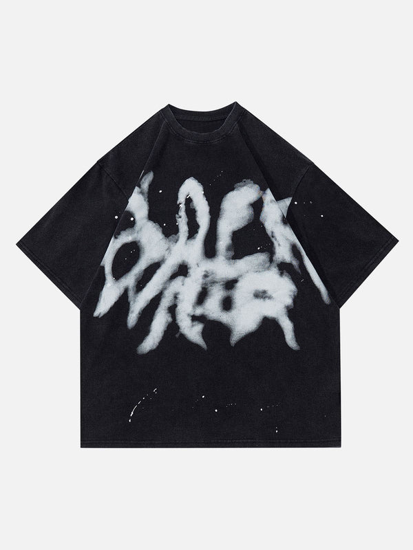 AlanBalen® - Tie-dye Graffiti Print Tee AlanBalen