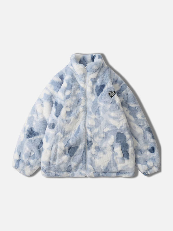 AlanBalen® - Tie-dye Heart Sherpa Coat AlanBalen