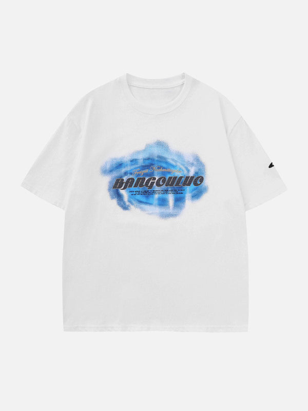 AlanBalen® - Tie-dye letters Print Tee AlanBalen