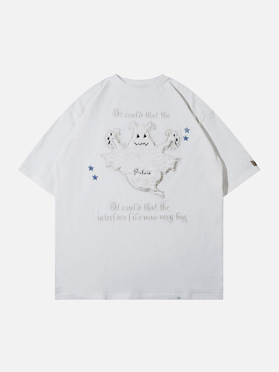 AlanBalen® - Towel Embroidery Ghost Print Tee AlanBalen