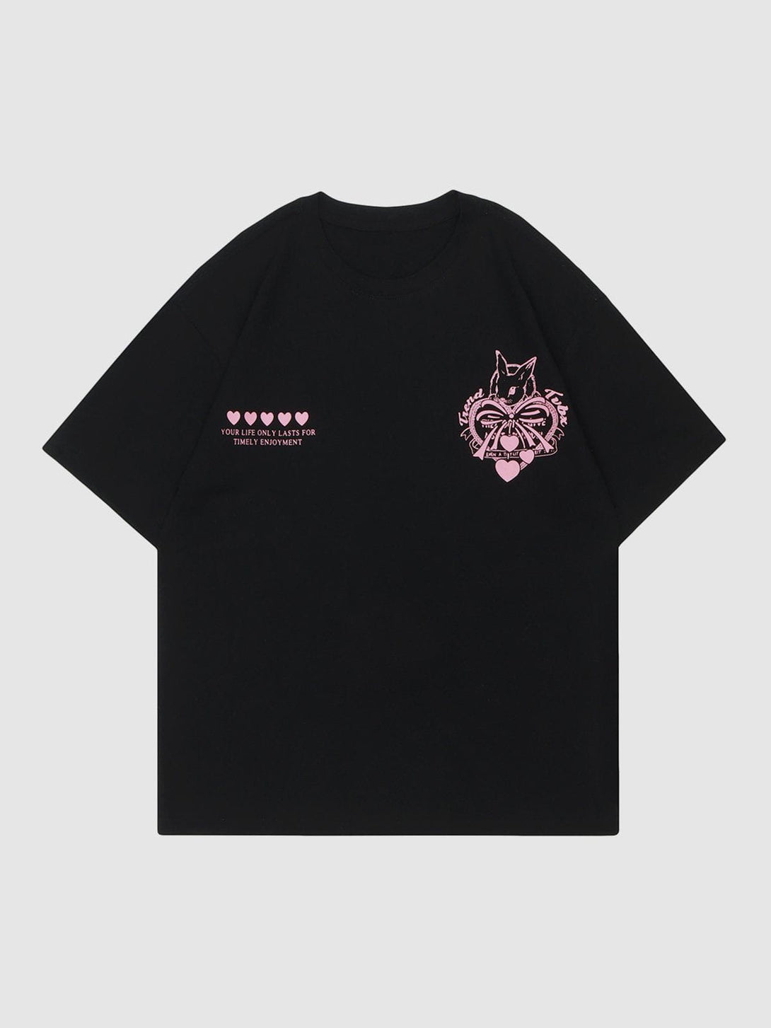 AlanBalen® - Towel Embroidery Heart-shaped Print Tee AlanBalen