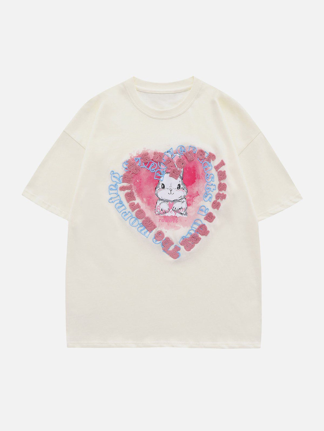 AlanBalen® - Towel Embroidery Rabbit Heart Element Tee AlanBalen