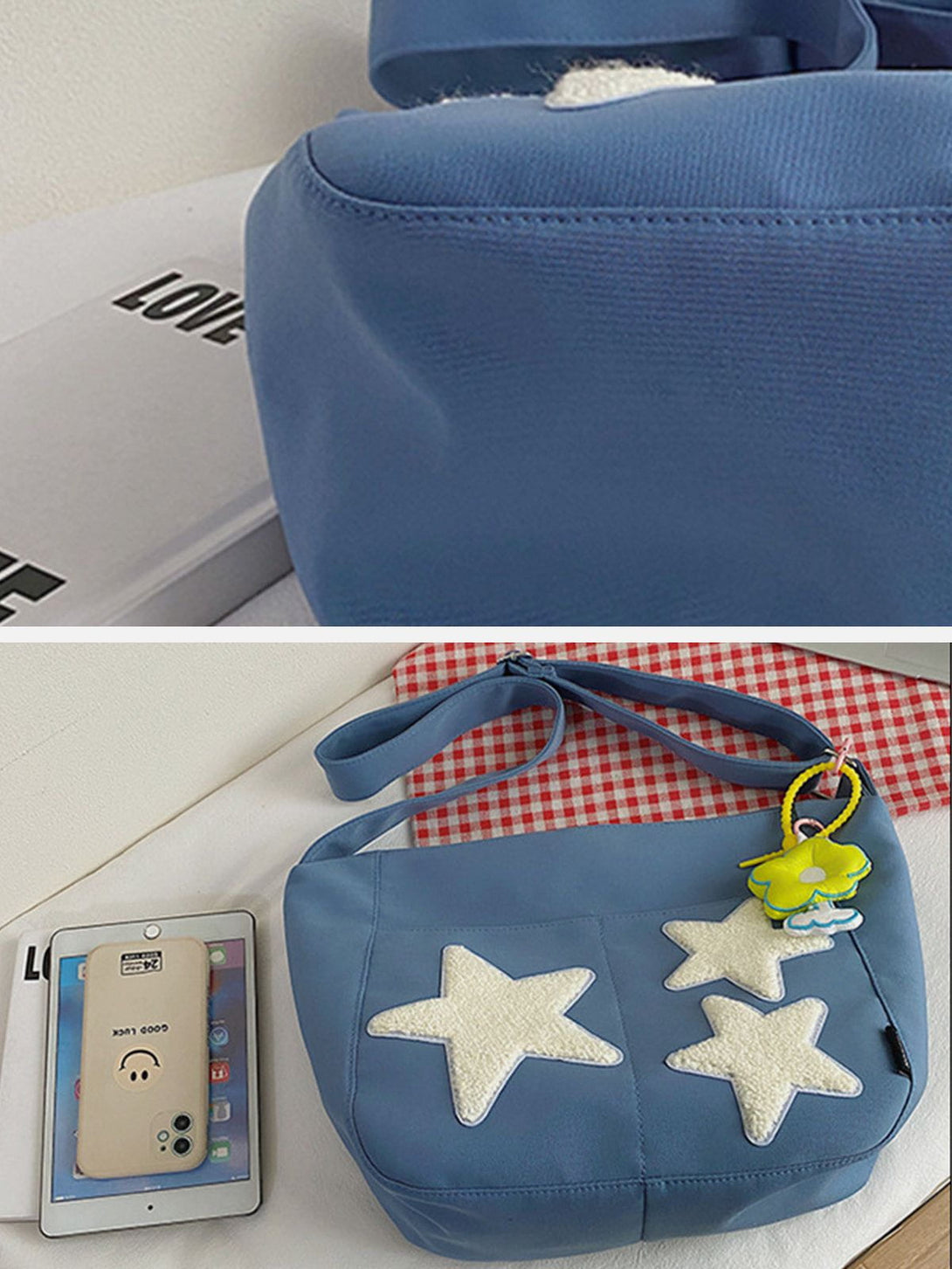 AlanBalen® - Towel Embroidery Star Shoulder Bag AlanBalen