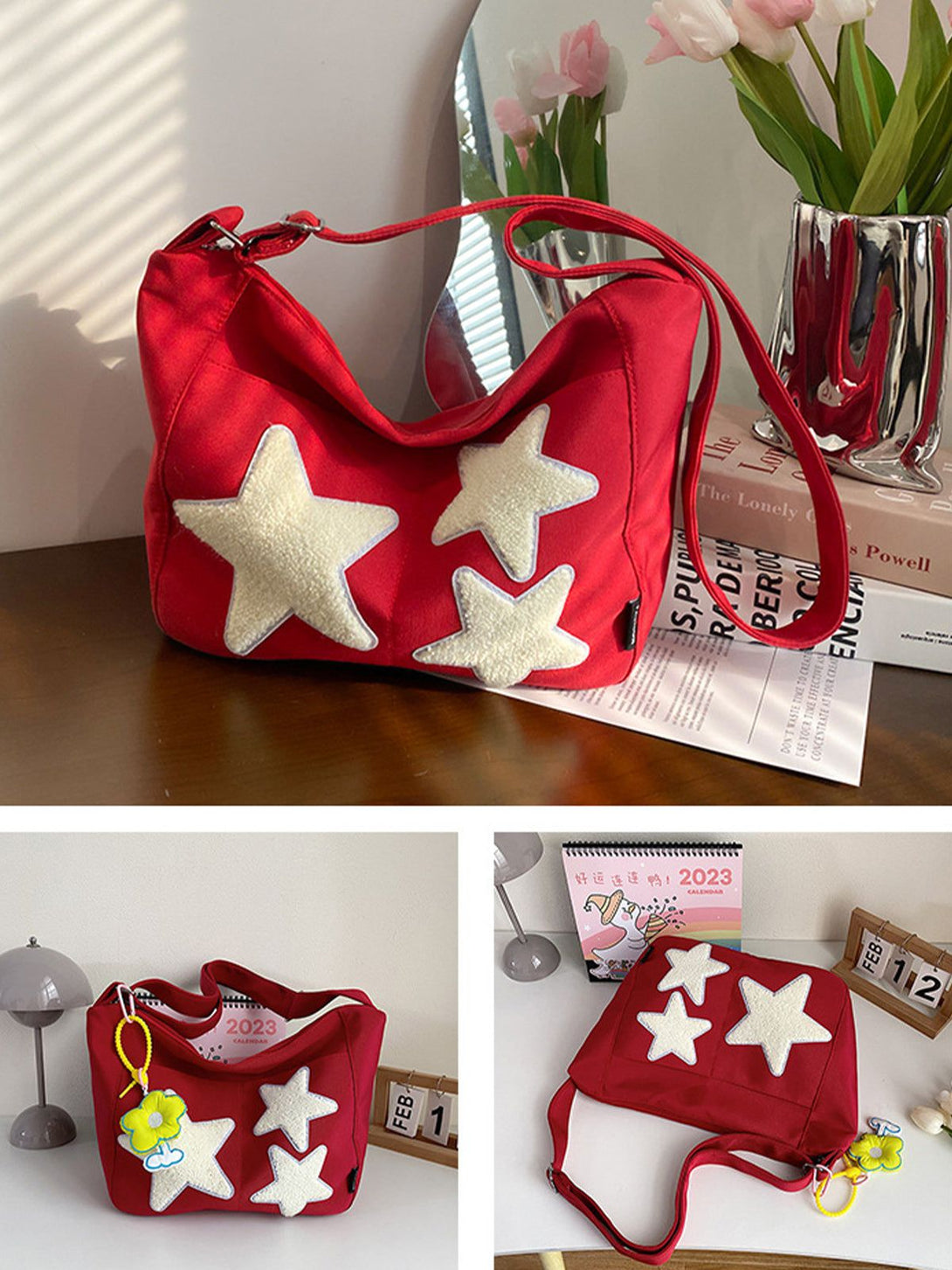 AlanBalen® - Towel Embroidery Star Shoulder Bag AlanBalen