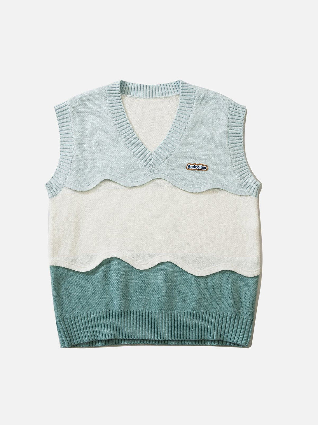 AlanBalen® - Tricolor Stitching Stripes Sweater Vest AlanBalen