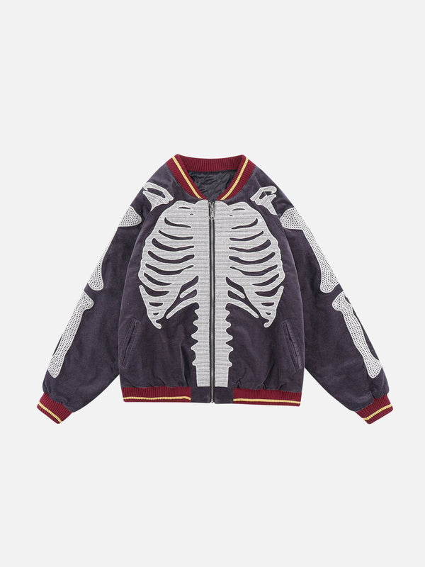 AlanBalen® - Velvet Skeleton Graphic Jacket AlanBalen