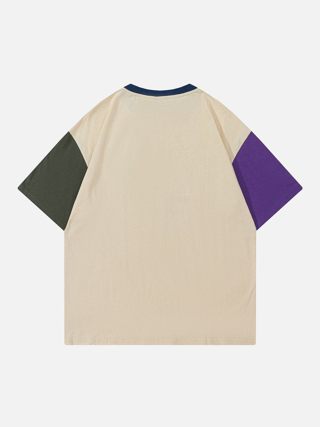 AlanBalen® - Vintage Colorblock Letter Print Tee AlanBalen