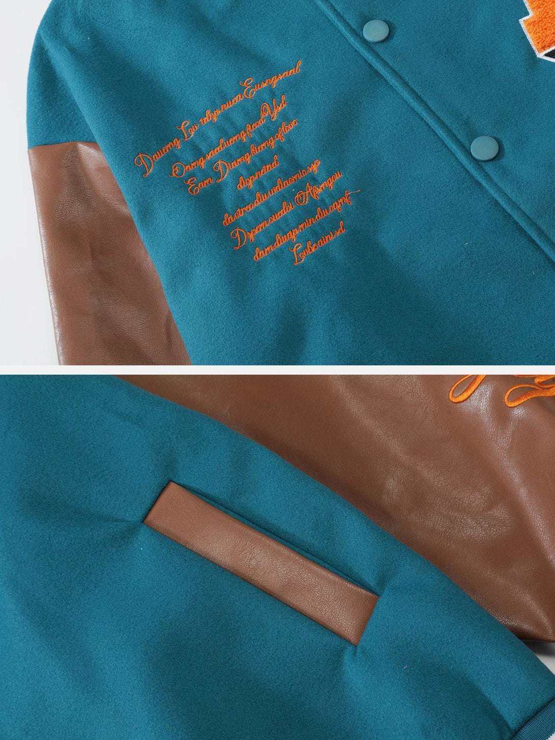 AlanBalen® - Vintage Contrast Varsity Jacket AlanBalen